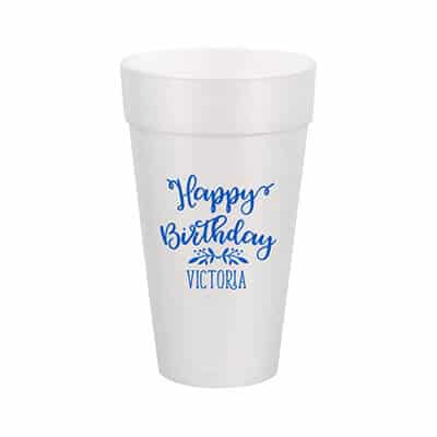20 oz. customizable foam cup.