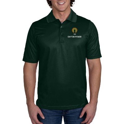 Personalized embroidered forest performance pique polo