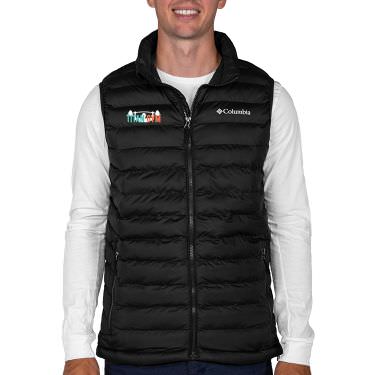 Full color personalized black mens vest.