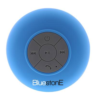 Full-color plastic blue wireless speaker customized.