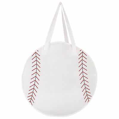Polypropylene white baseball tote blank.