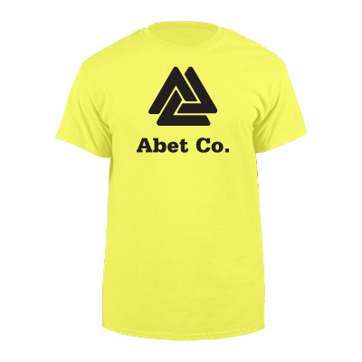 Safety green cotton poly customized t shirt.