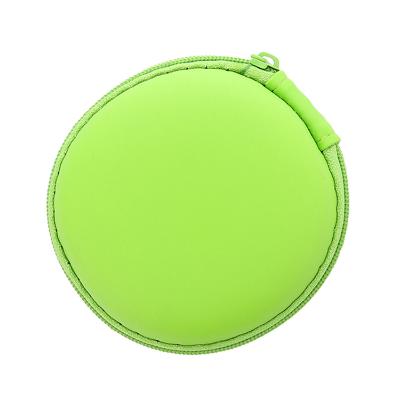 Plastic lime green Bluetooth earbuds and case blank.
