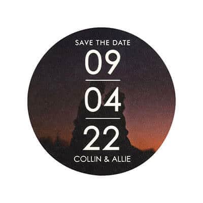 save the date coasters TWCST429R