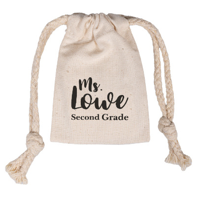 Natual cotton personalized garden seed pouch.