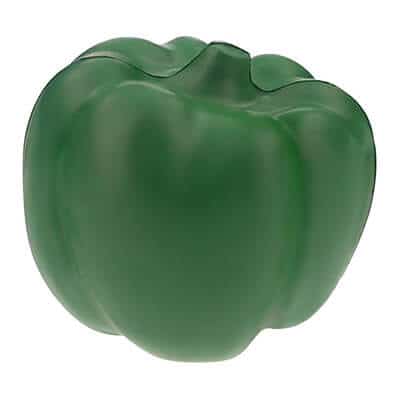 Foam green pepper stress ball blank.