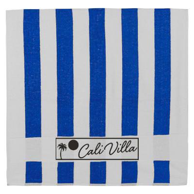 Custom striped beach towel.