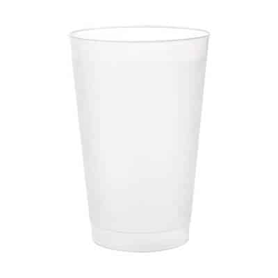 Durable plastic frosted plastic cup blank in 24 ounces.