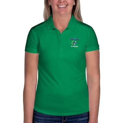 Personalized embroidered green modern fit polo