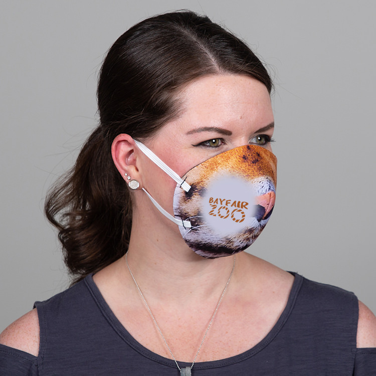 Foam tiger print face mask.