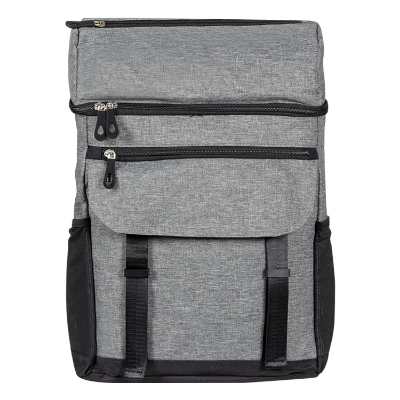Blank gray backpack cooler.