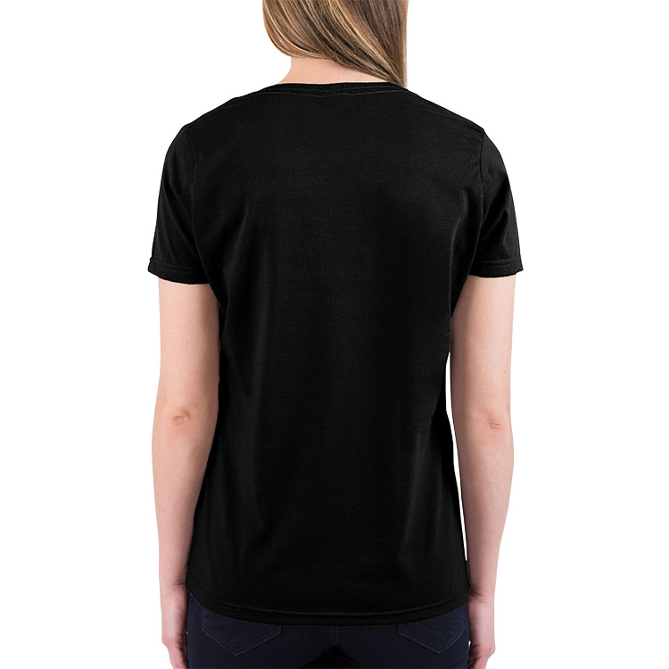 Personalized Polyester Blend V-Neck T-Shirt