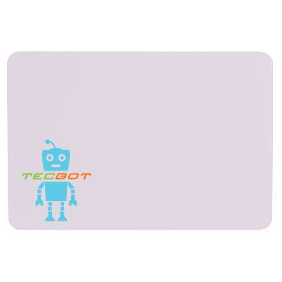 Full-color polyester rectangle white mouse pad branded with your logo.