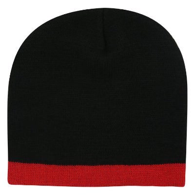 Blank black with red beanie.