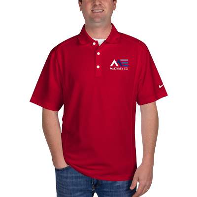Personalized red full color dri-fit classic polo