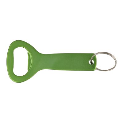 Aluminum green modern key ring bottle opener blank.