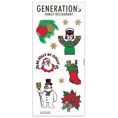 Holiday snowman sheet stickers.