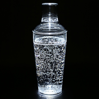 Acrylic clear cocktail shaker blank in 20 ounces.