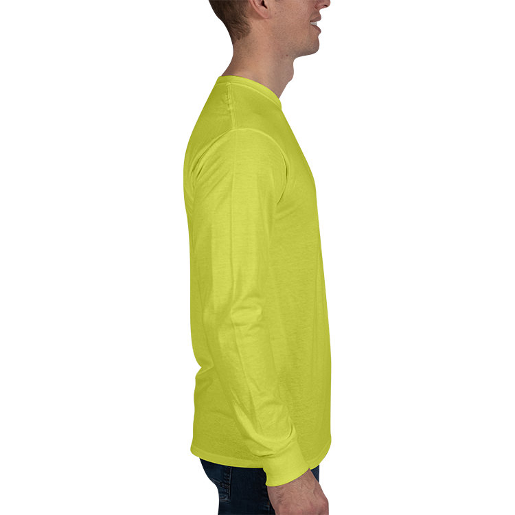 Plain safety green long-sleeve shirt