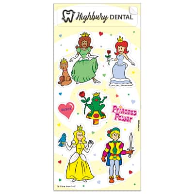 Princess sheet stickers