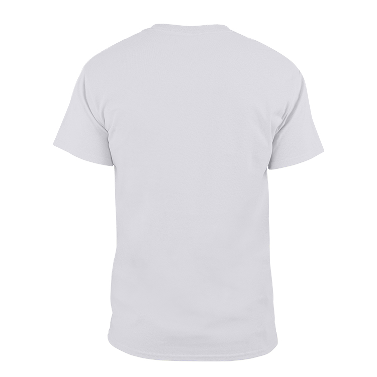 Customized Gildan white t shirt.