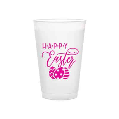 14 oz. customizable frosted plastic cup.