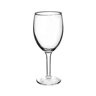 Glass clear wine glass blank in 8 ounces.