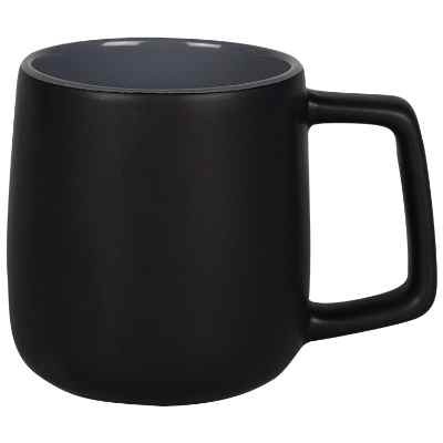 Ceramic red coffee mug with c-handle blank in 14 ounces.