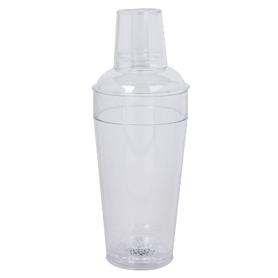 Acrylic clear cocktail shaker blank in 20 ounces.