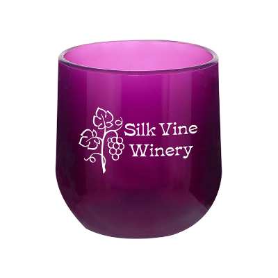 12 oz. Silicone Wine glass with custom imprint.