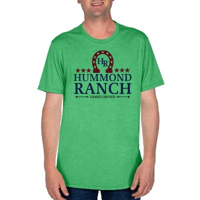 Personalized enviro green tee with full color logo.