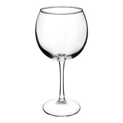 Glass clear wine glass blank in 18.25 ounces.