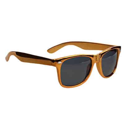 Polycarbonate metallic gold tahiti sunglasses blank.