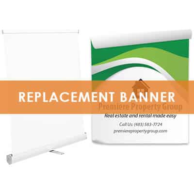 Vinyl replacement banners for adjustable height plus.