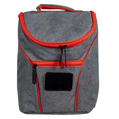 Blank red backpack cooler.