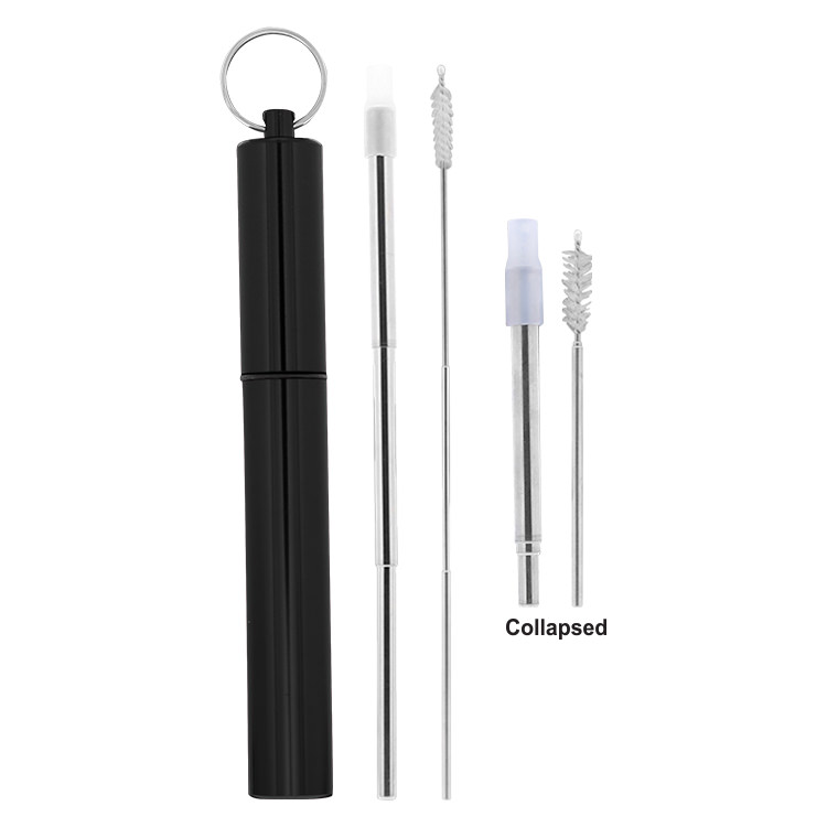 Blank expandable reusable straw