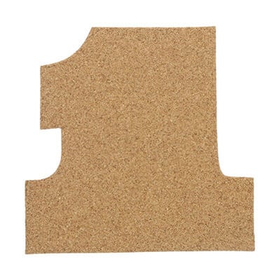Cork 5 inches number one coaster blank.