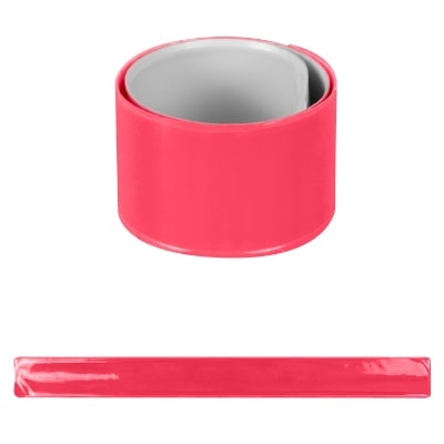 Blank pink PVC slap bracelet available in bulk.