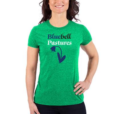 Green full color personalized short sleeve shirt.