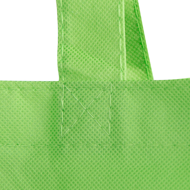 Polypropylene tote bag with 8-inch gussets.