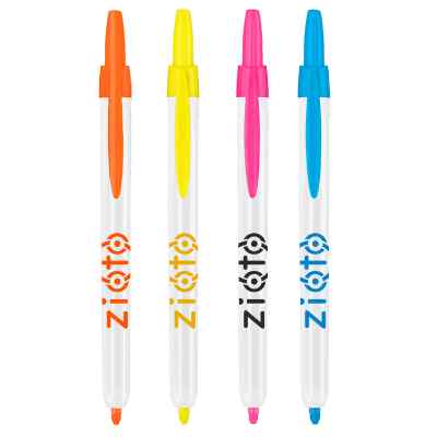 White highlighter with personalized logo.