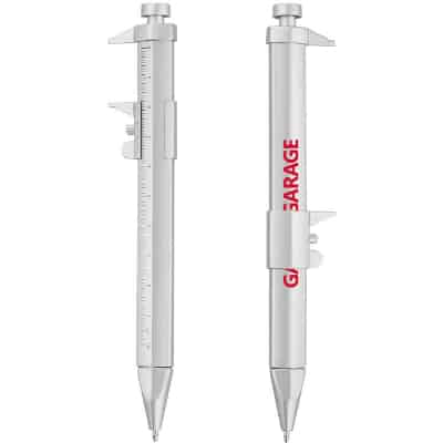 Plastic adjustable caliper pen.