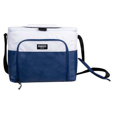 Blank navy and white cooler.