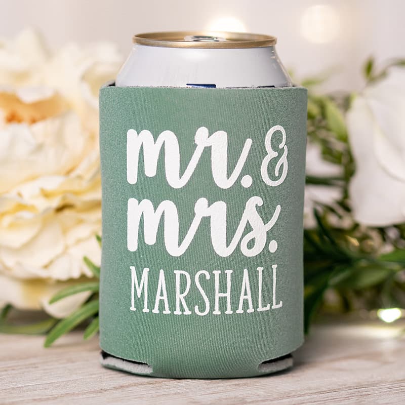 personalized Wedding Koozies and Can Coolers