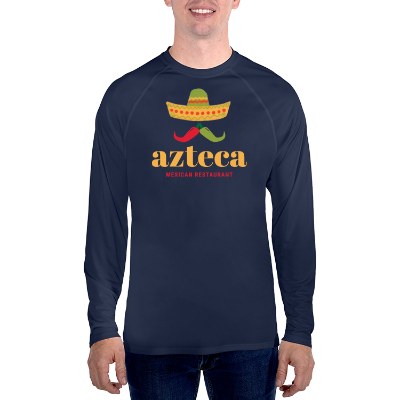 Classic navy long sleeve t-shirt with full color logo.