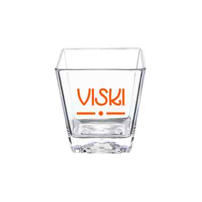 Arcylic clear shot glass with custom imprint in 2 ounces.