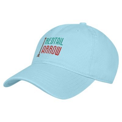 Full color custom blue cap.