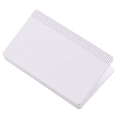 Polystyrene white rectangle chip clip blank.