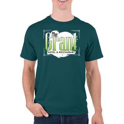 Marine green customizable full color short sleeve t-shirt. 