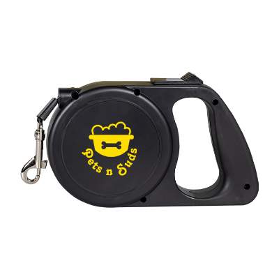 Black leash with logo